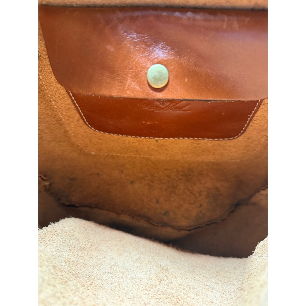 Patricia Nash Tan Leather Tooled Floral Crossbody Bag Whipstitch Messenger Boho - Picture 7 of 10